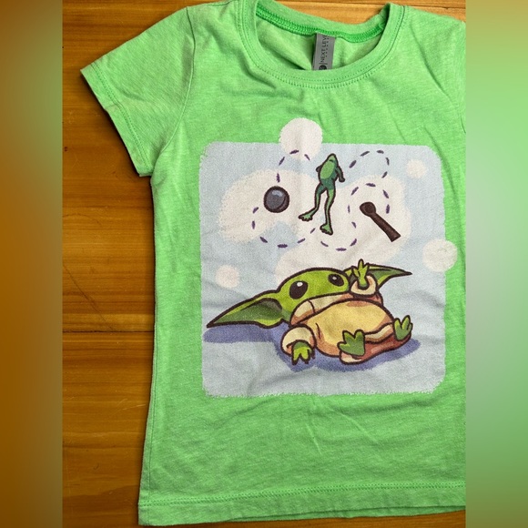 Boxlunch Star Wars Baby Yoda Grogu Kids Shirt Size 6 - Picture 4 of 7